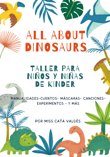 Illustrative Dinosaur Flyer - Catalina Paz Valdes